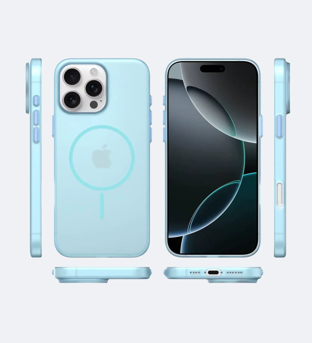 Frosted Ultra-Thin iPhone Case with MagSafe – Matte, 0.35 mm - Blue - Creslia