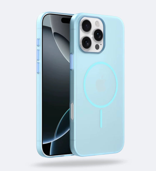 Frosted Ultra-Thin iPhone Case with MagSafe – Matte, 0.35 mm - Blue