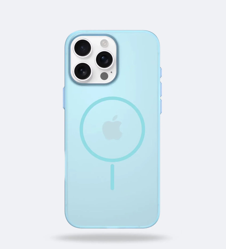Frosted Ultra-Thin iPhone Case with MagSafe – Matte, 0.35 mm - Blue - Creslia