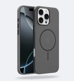 Black Frosted Ultra-Thin MagSafe iPhone case with a matte frosted finish
