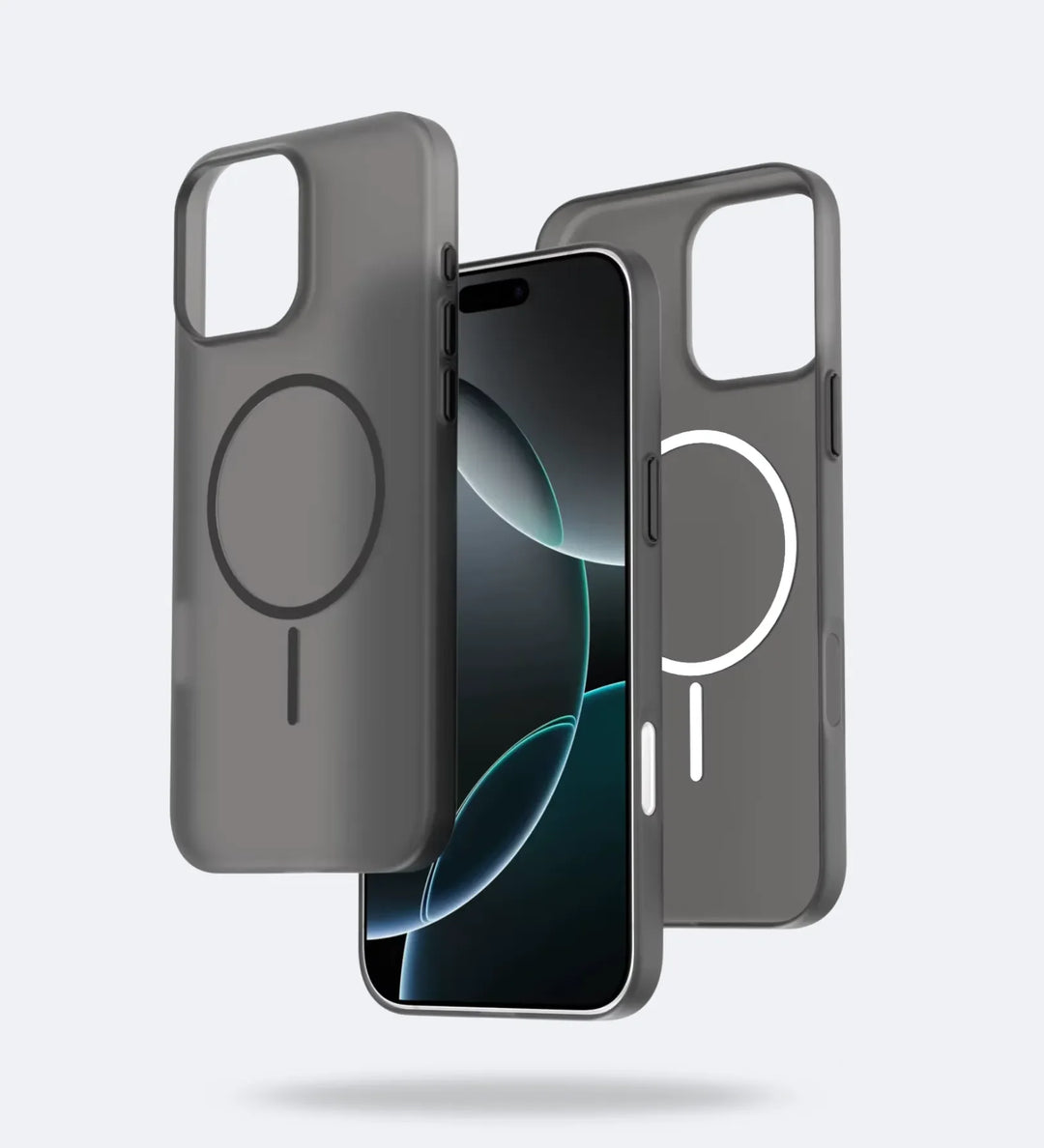 Frosted Ultra-Thin iPhone Case with MagSafe – Matte, 0.35 mm - Black - Creslia