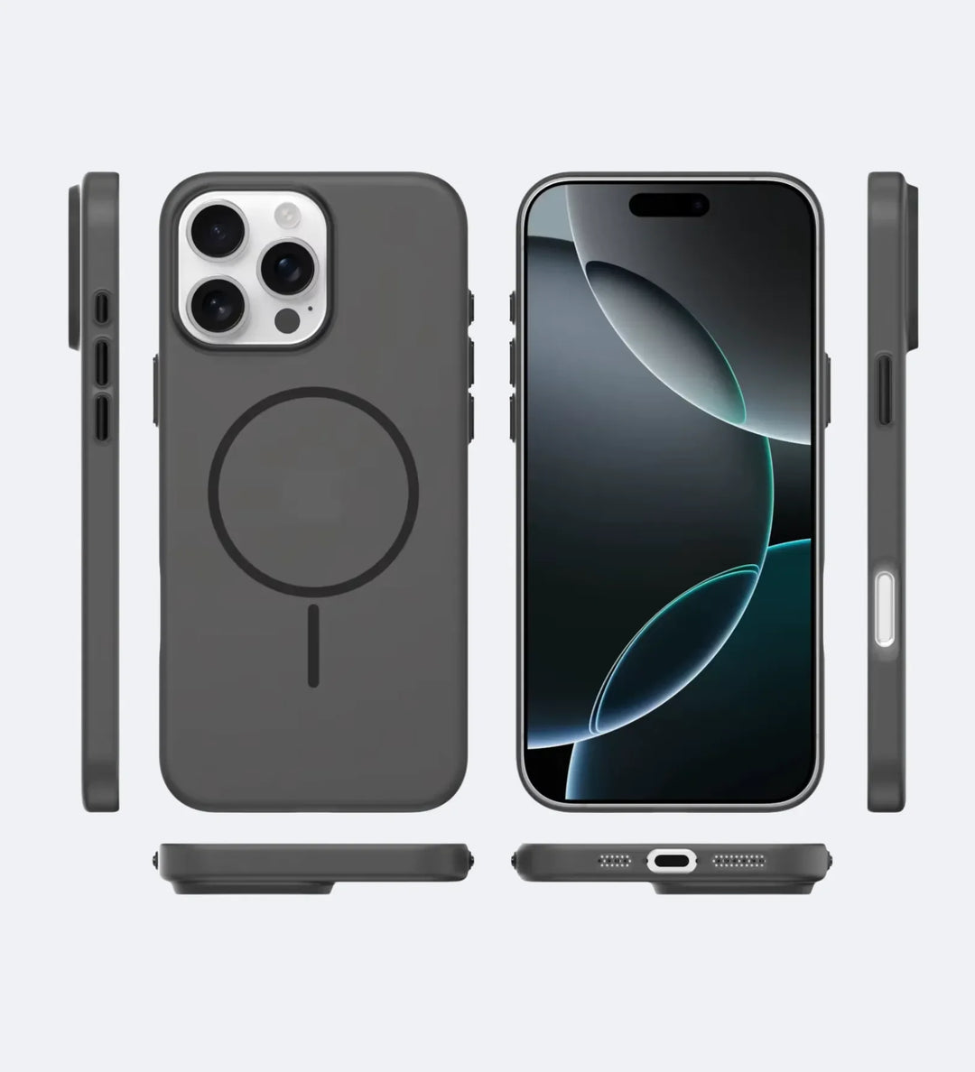 Frosted Ultra-Thin iPhone Case with MagSafe – Matte, 0.35 mm - Black - Creslia