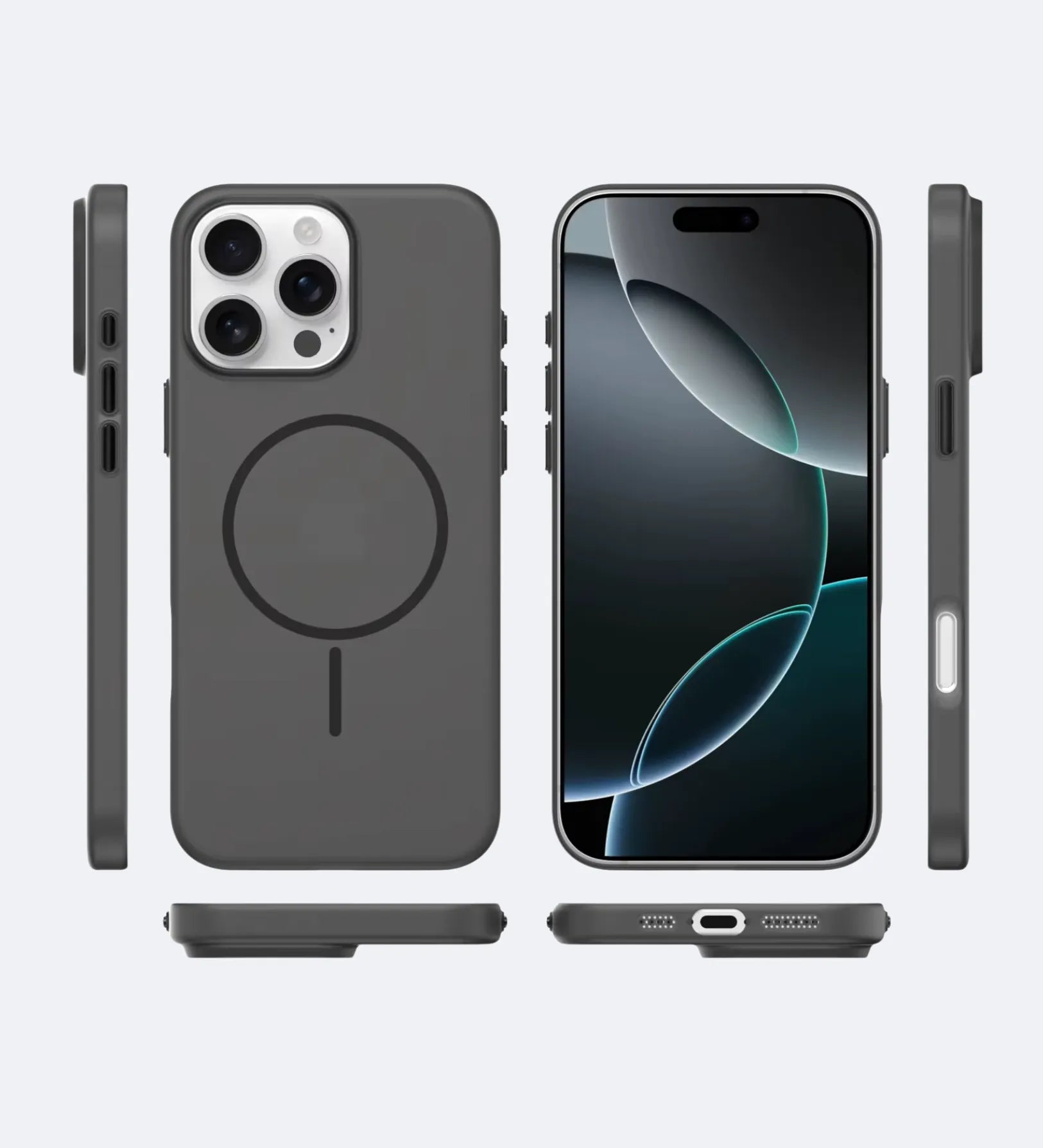 Frosted Ultra-Thin iPhone Case with MagSafe – Matte, 0.35 mm - Black