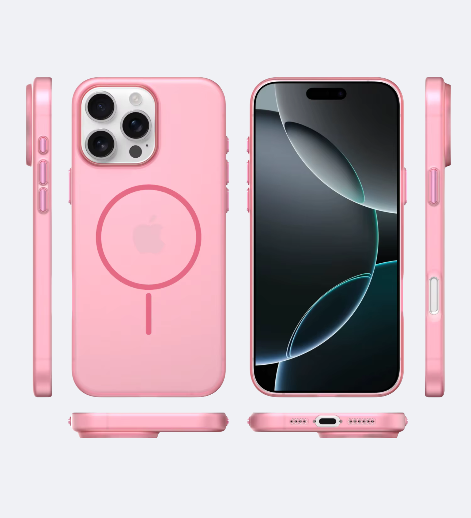 Frosted Ultra-Thin iPhone Case with MagSafe – Matte, 0.35 mm - Pink