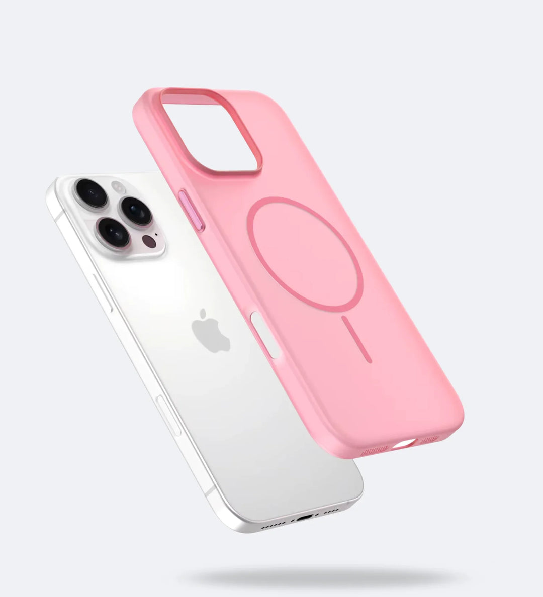 Frosted Ultra-Thin iPhone Case with MagSafe – Matte, 0.35 mm - Pink - Creslia