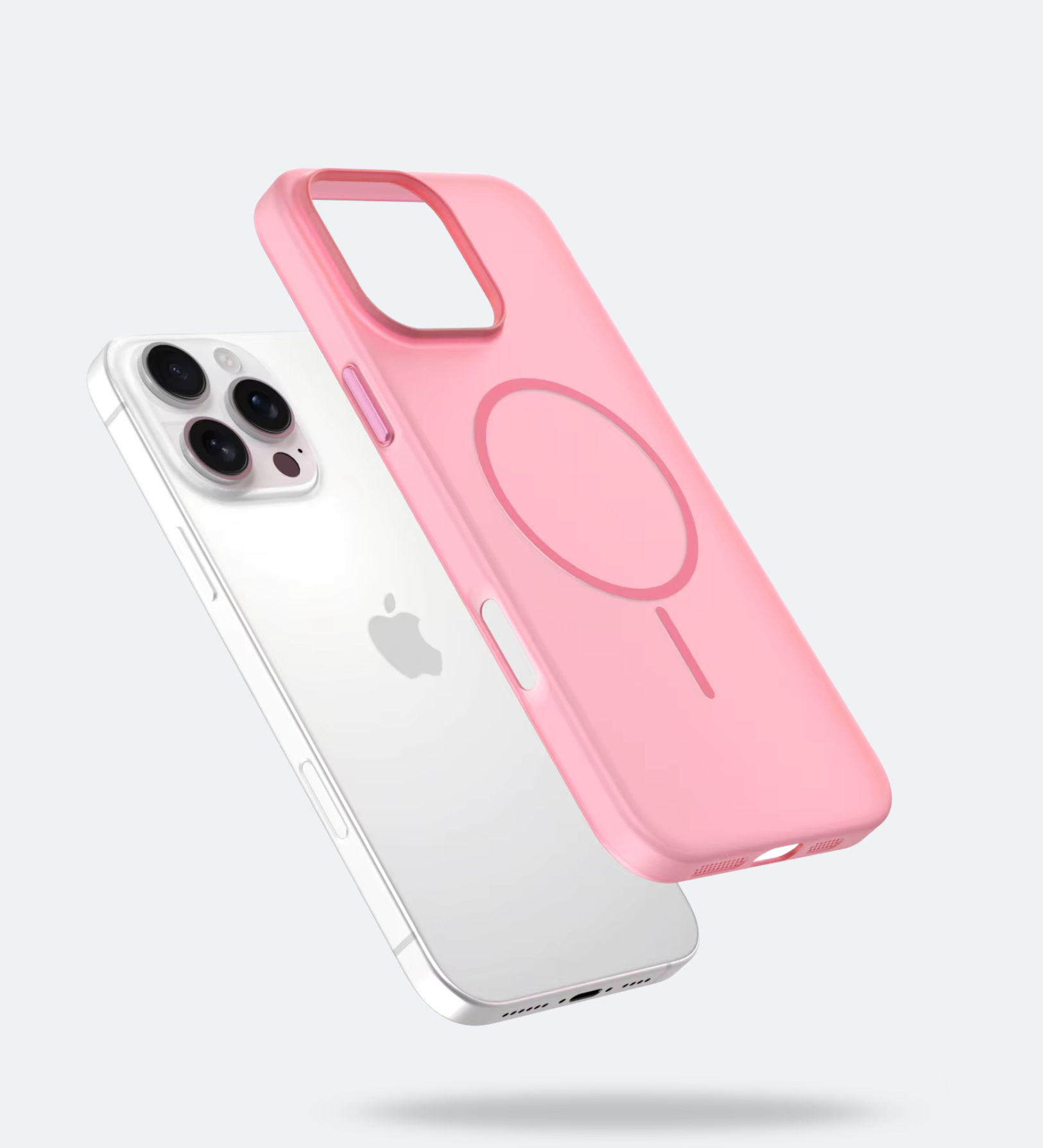 Frosted Ultra-Thin iPhone Case with MagSafe – Matte, 0.35 mm - Pink