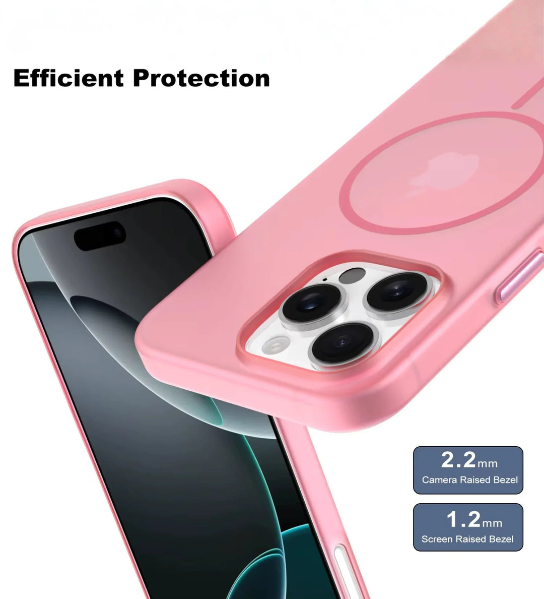 Frosted Ultra-Thin iPhone Case with MagSafe – Matte, 0.35 mm - Pink - Creslia