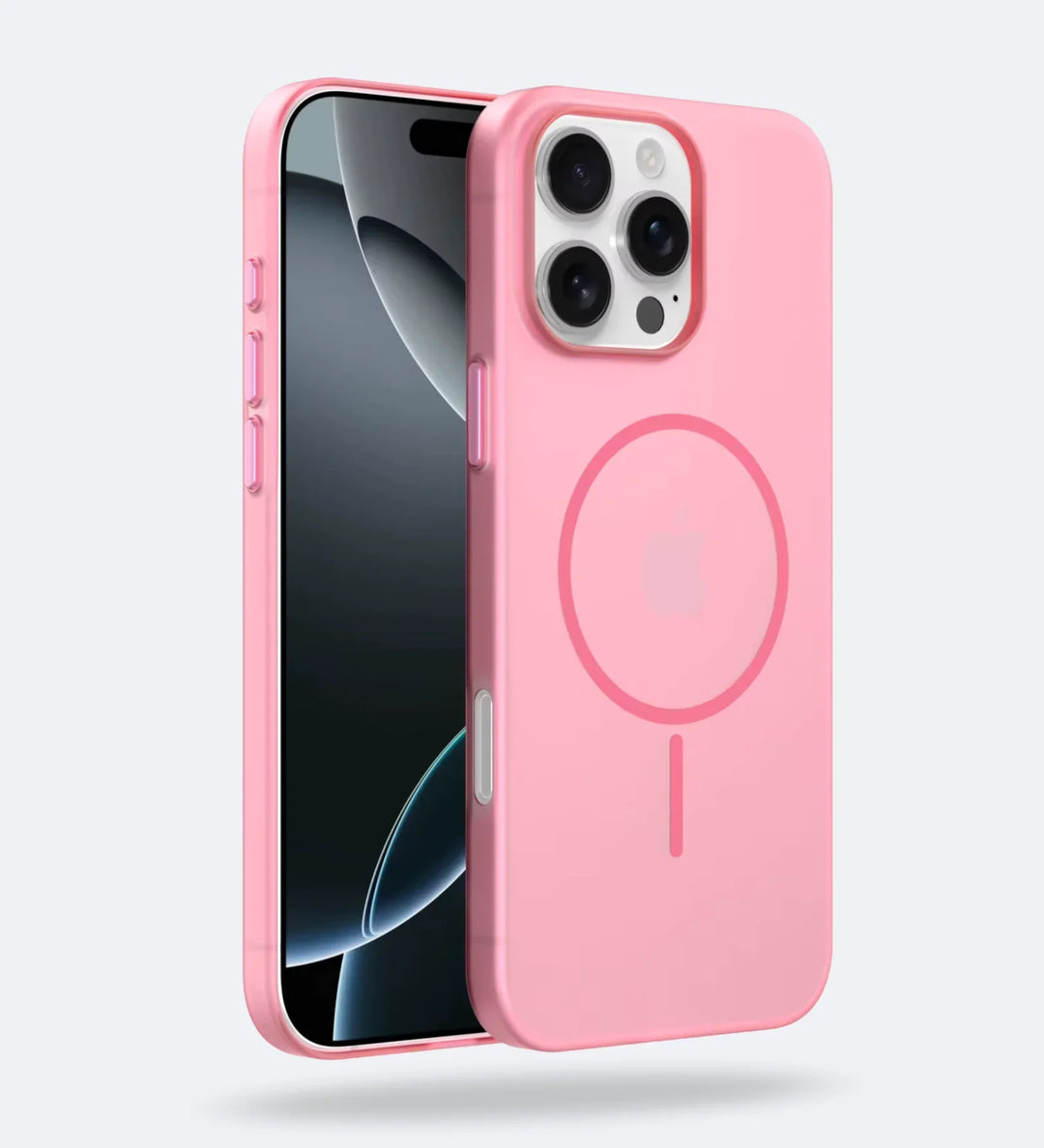 Frosted Ultra-Thin iPhone Case with MagSafe – Matte, 0.35 mm - Pink - Creslia