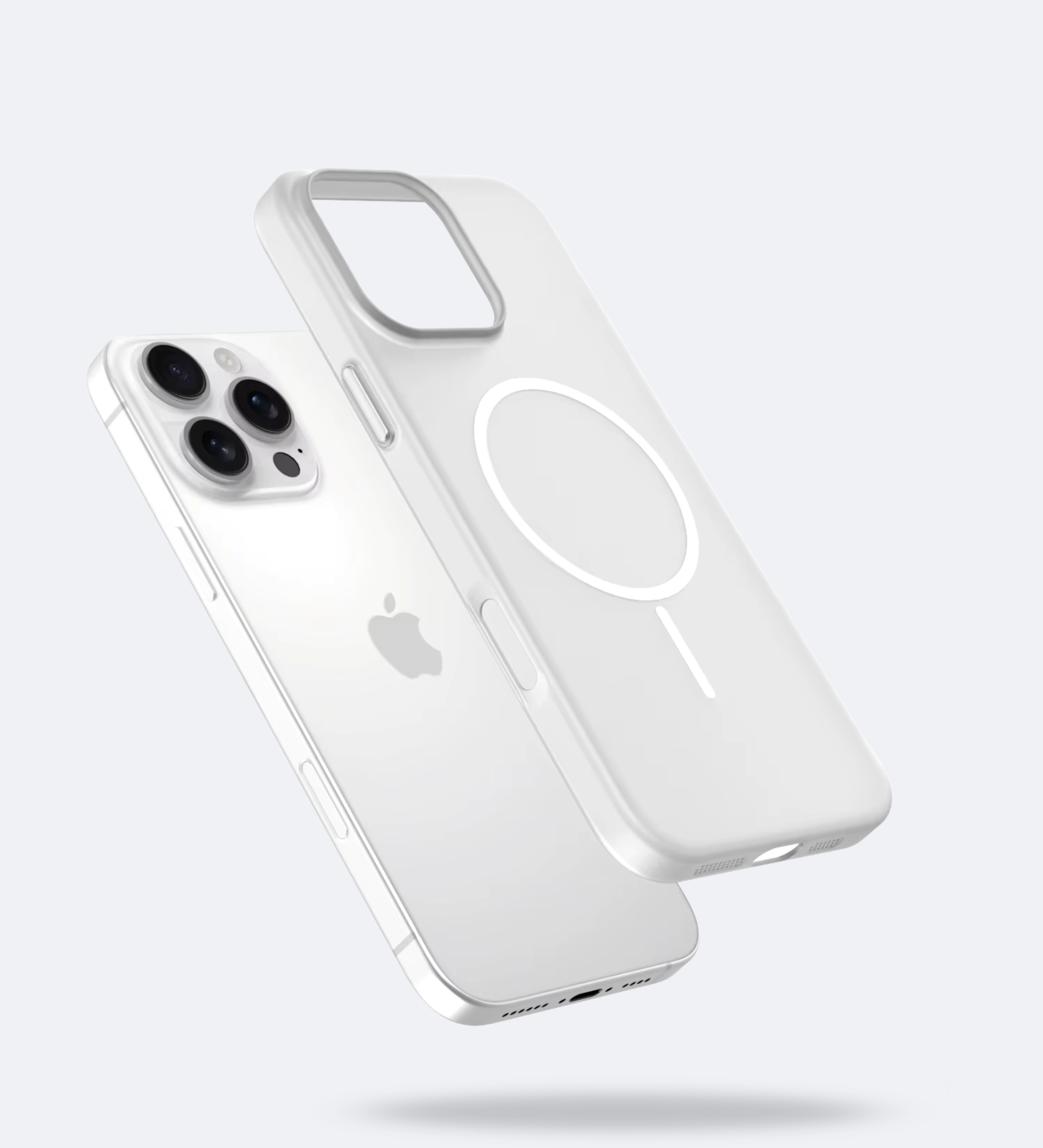 Frosted Ultra-Thin iPhone Case with MagSafe – Matte, 0.35 mm - White