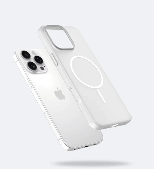 Frosted Ultra-Thin iPhone Case with MagSafe – Matte, 0.35 mm - White - Creslia