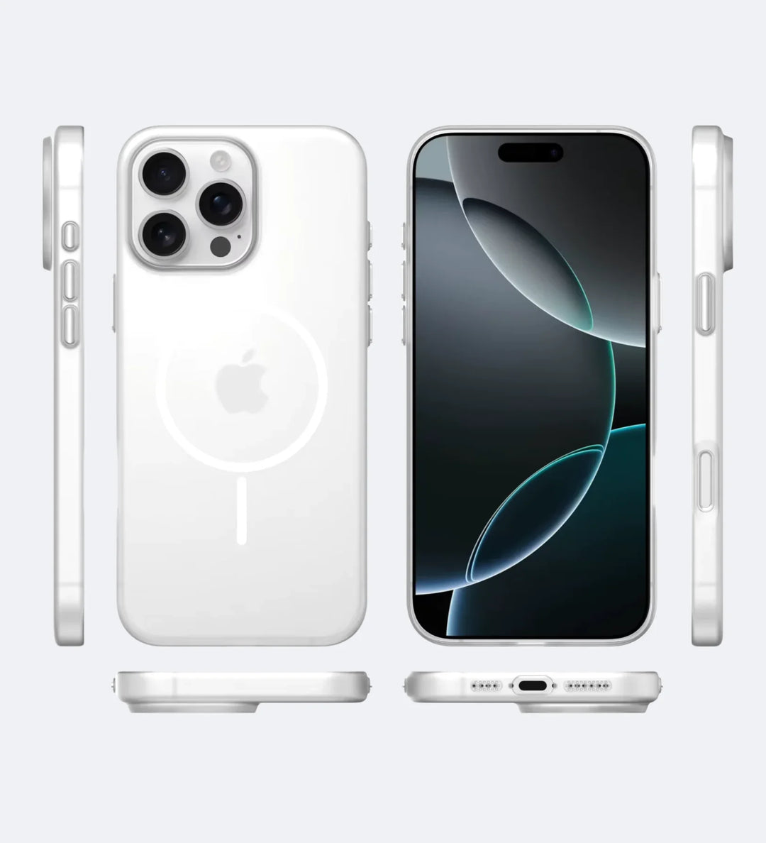 Frosted Ultra-Thin iPhone Case with MagSafe – Matte, 0.35 mm - White - Creslia