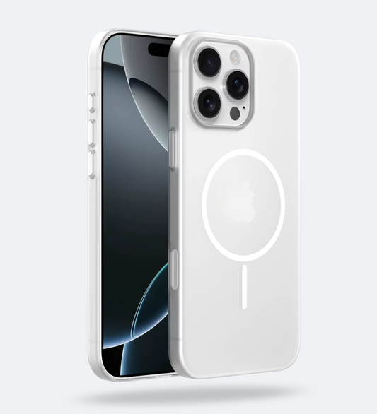 Frosted Ultra-Thin iPhone Case with MagSafe – Matte, 0.35 mm - White