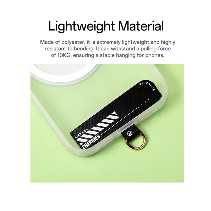 8mm Glow-in-the-Dark Phone Lanyard – Blue, Adjustable Neck & Wrist Strap for All Phones