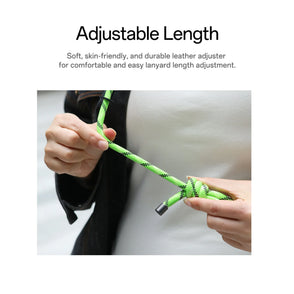 Glow-in-the-Dark Phone Lanyard – Green, Adjustable Neck & Wrist Strap for All Phones