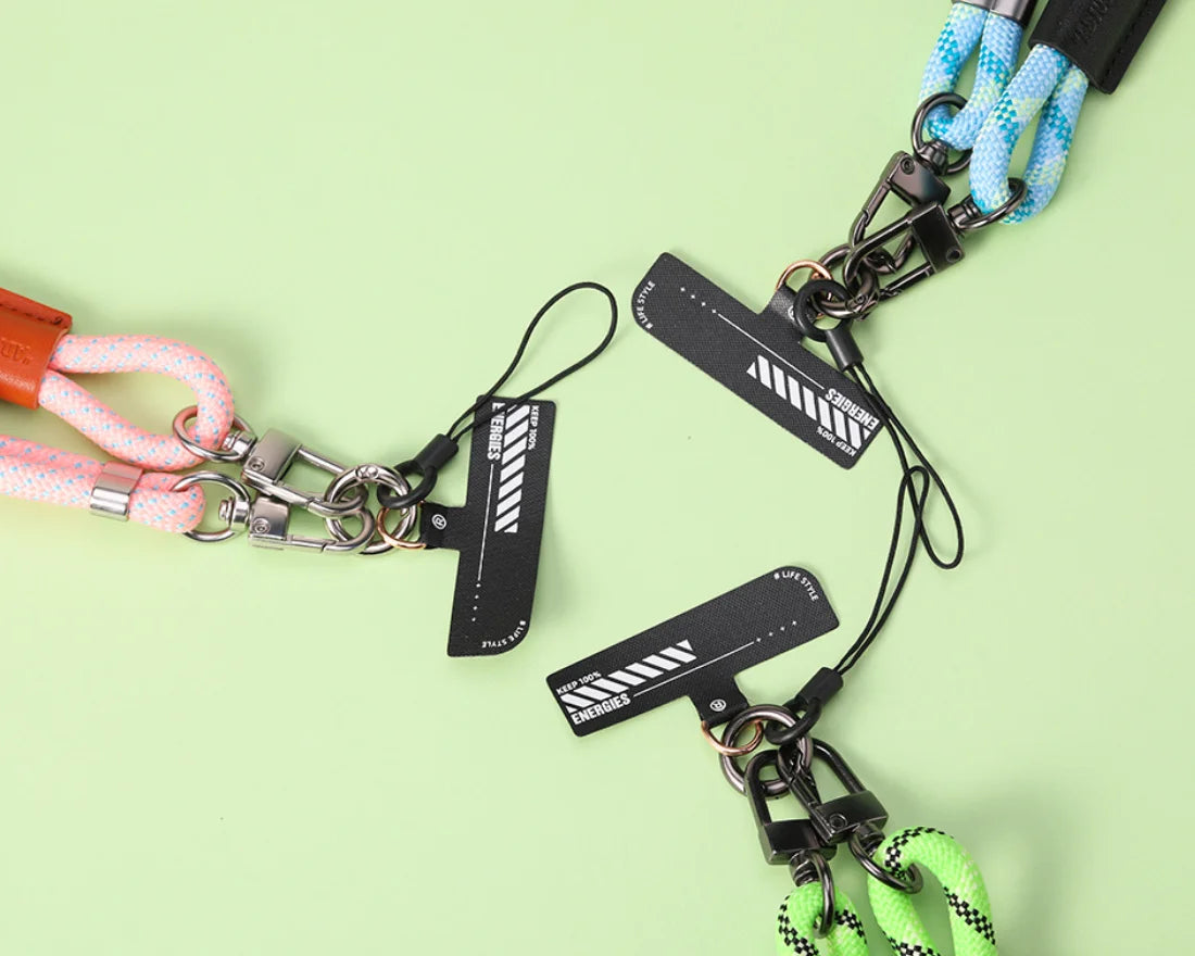 Glow-in-the-Dark Phone Lanyard – Green, Adjustable Neck & Wrist Strap for All Phones