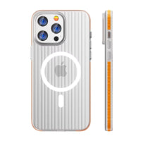 Corrugated Hybrid MagSafe Case Cover for iPhone - Orange - Creslia