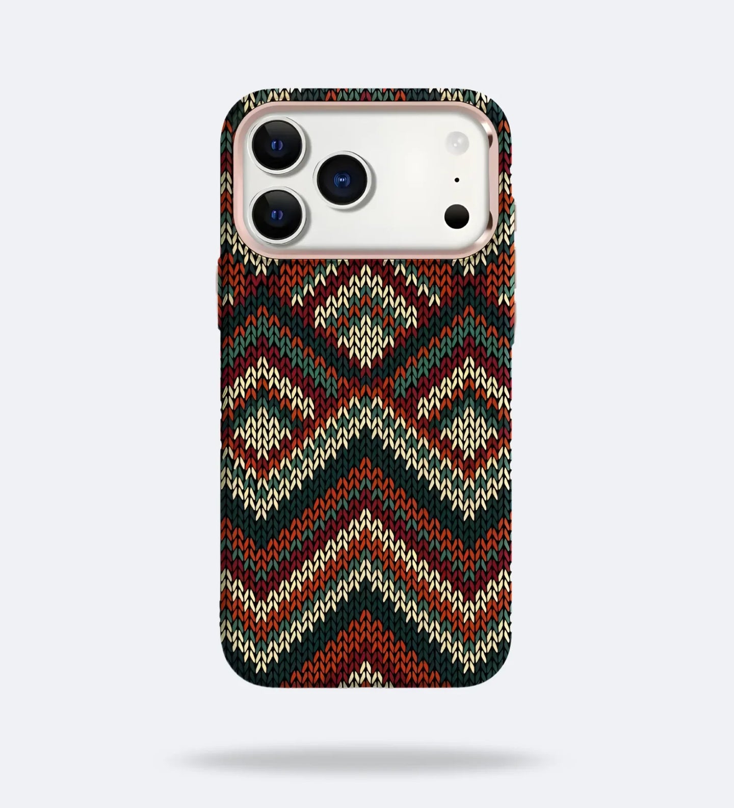 Creslia Knitted pattern carbon-look MagSafe iPhone case with a woven aramid-style texture
