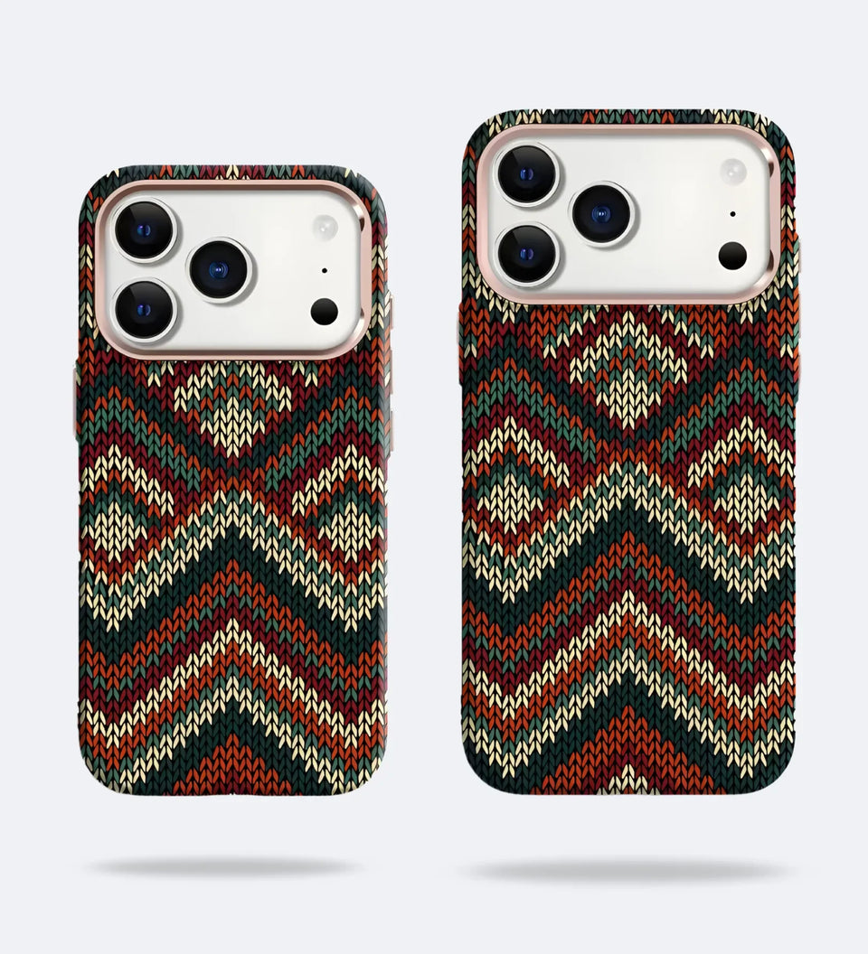 Knitted Pattern Carbon Fiber MagSafe iPhone Case Cover - Slim, Stylish & Protective - Creslia