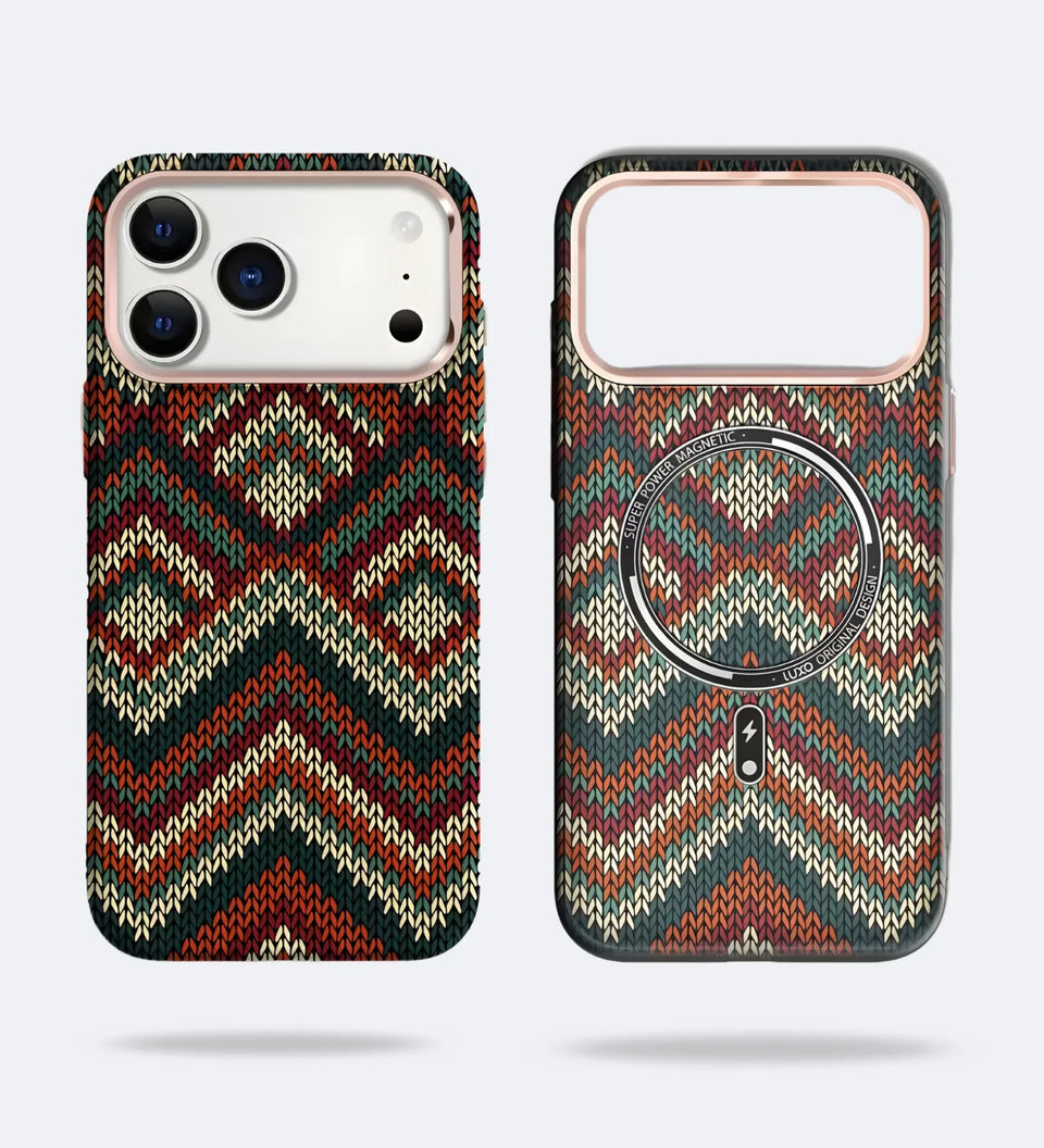 Knitted Pattern Carbon Fiber MagSafe iPhone Case Cover - Slim, Stylish & Protective - Creslia