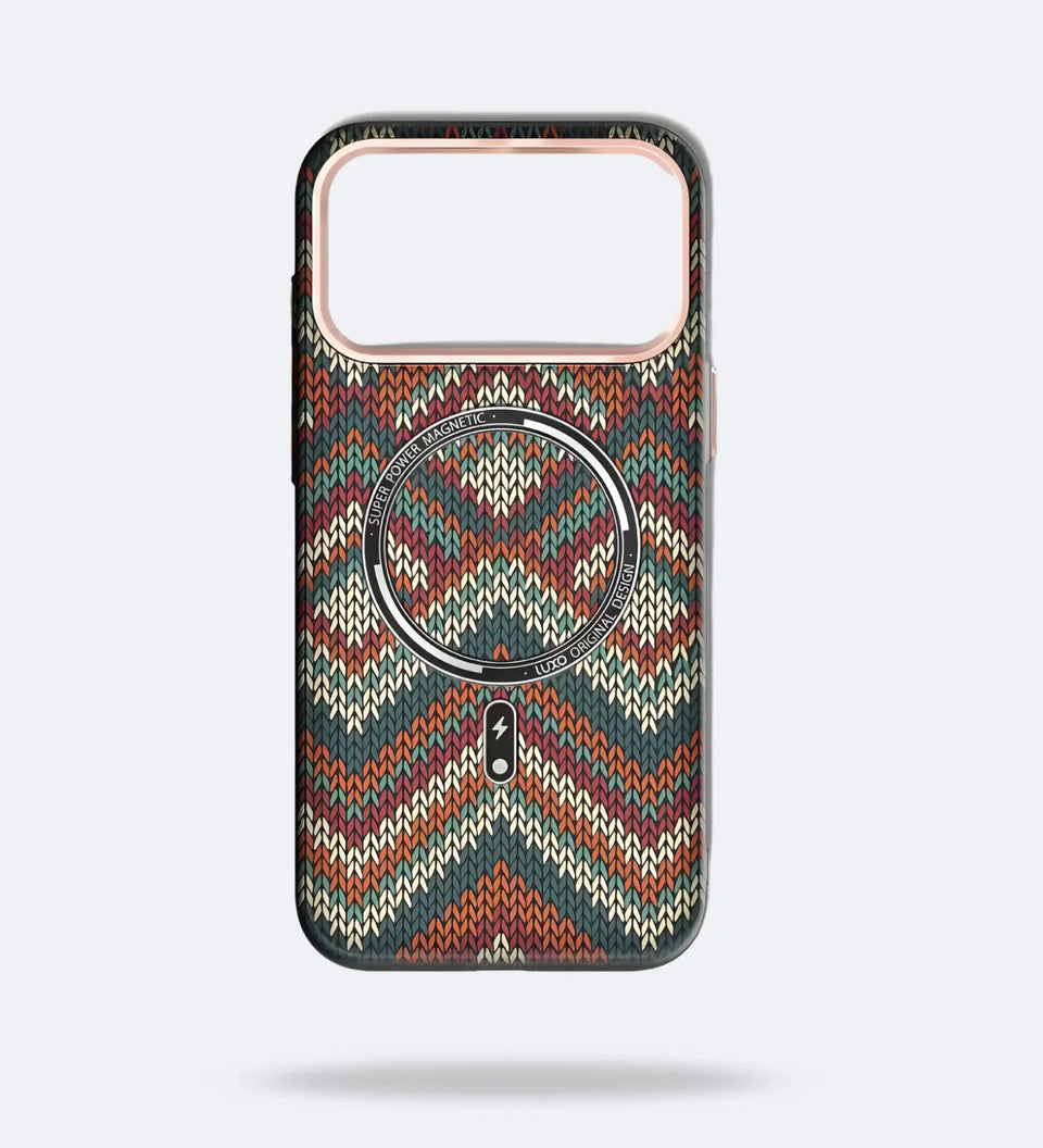 Knitted Pattern Carbon Fiber MagSafe iPhone Case Cover - Slim, Stylish & Protective - Creslia