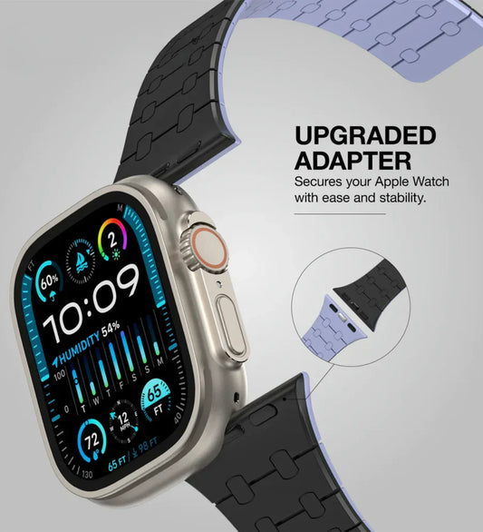 Creslia Magnetic Link Silicone Band for Apple Watch – Black - Creslia