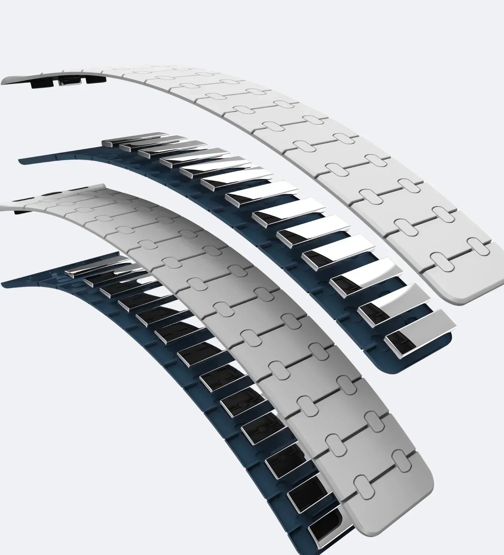 Creslia Magnetic Link Silicone Band for Apple Watch – Black - Creslia