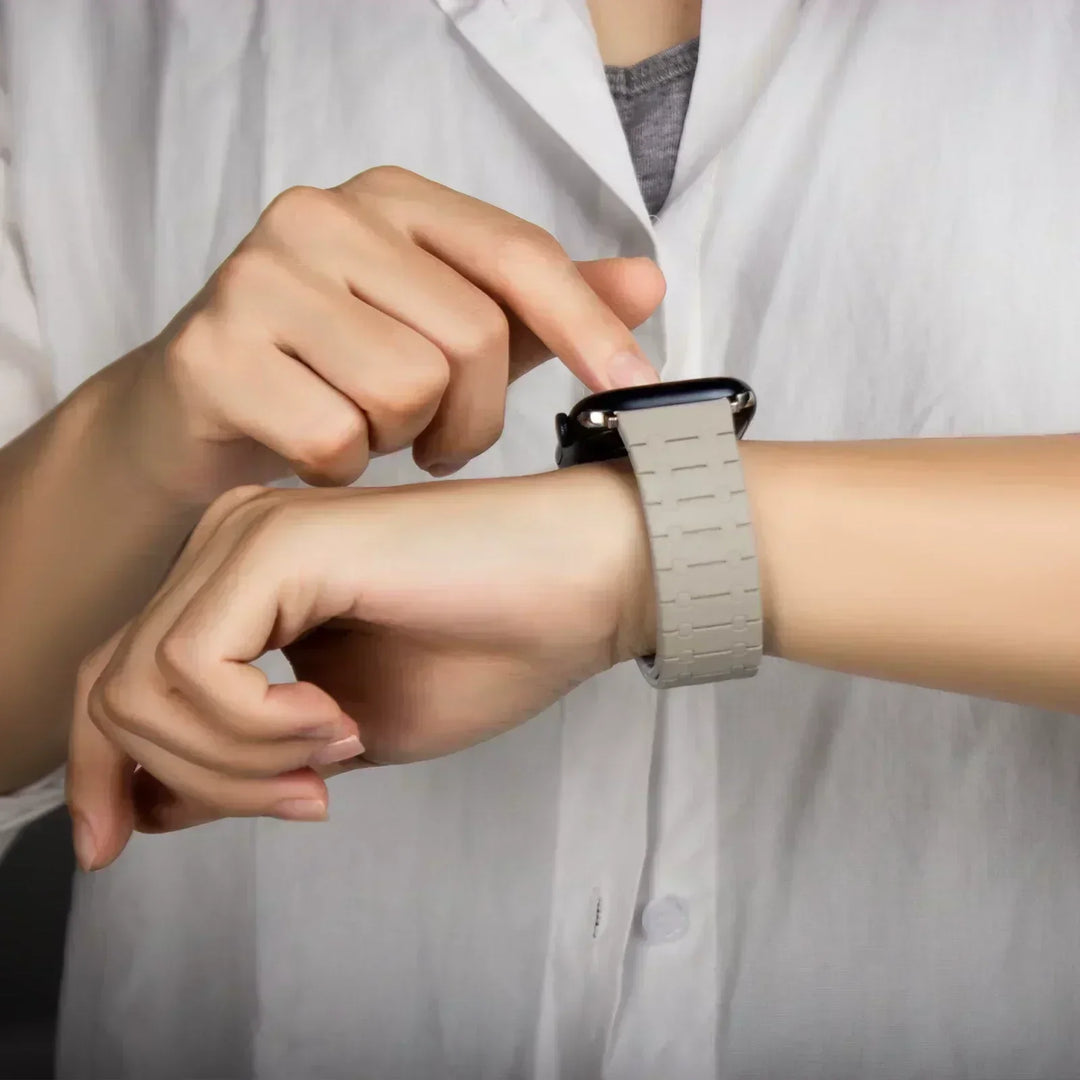 Creslia Magnetic Link Silicone Band for Apple Watch – Blue - Creslia