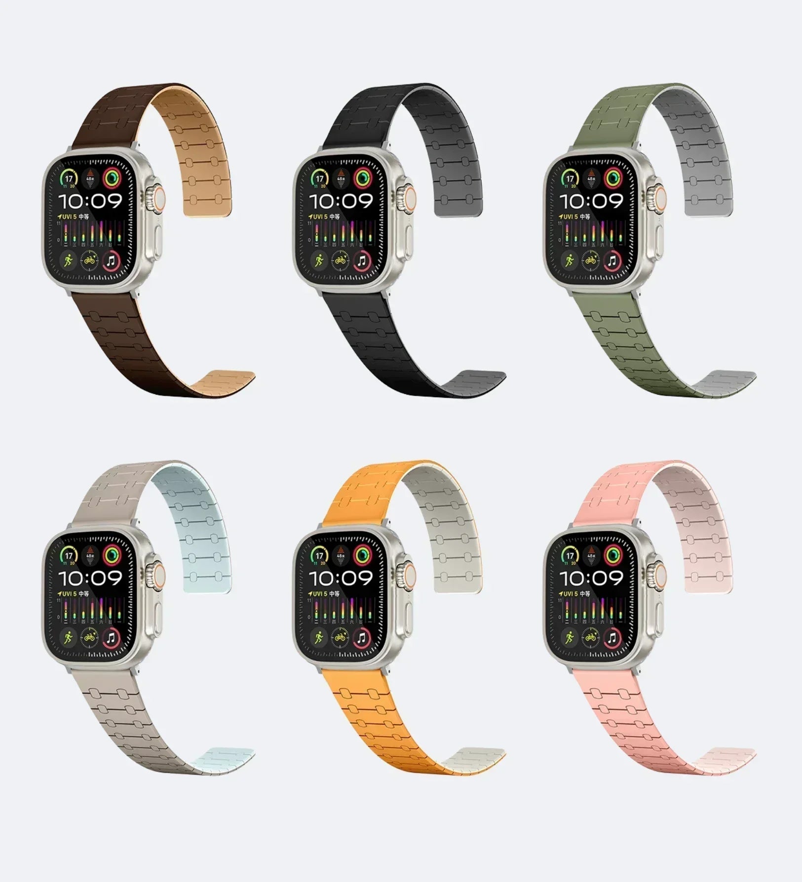 Creslia Magnetic Link Silicone Band for Apple Watch – Blue - Creslia