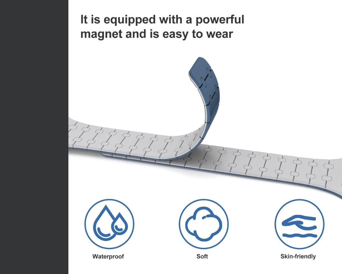 Creslia Magnetic Link Silicone Band for Apple Watch – Brown