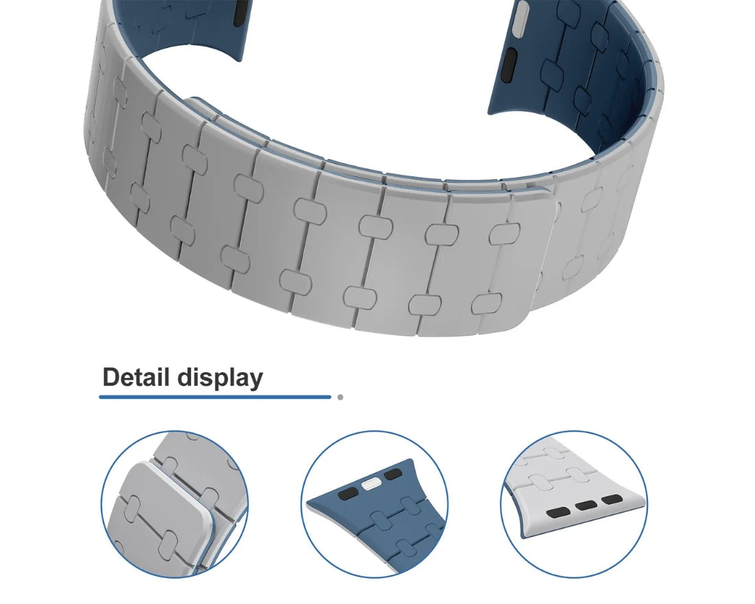 Creslia Magnetic Link Silicone Band for Apple Watch – Brown