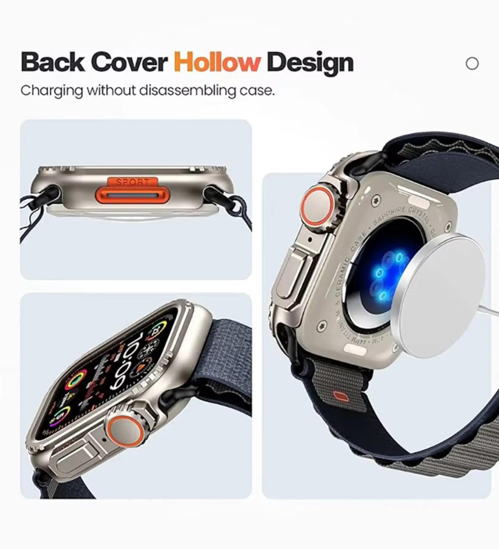 Apple Watch Ultra Cases & Covers - 49mm Stainless Steel Bumper