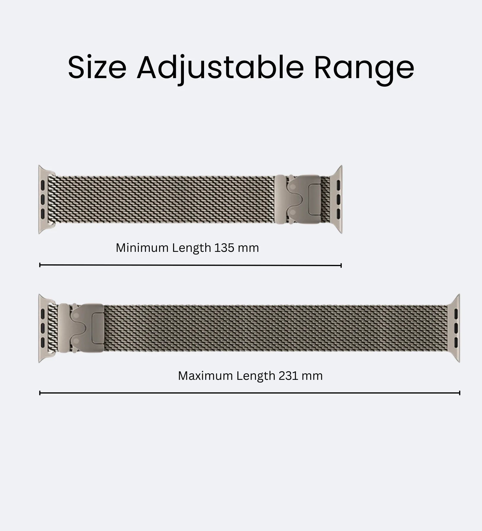 Milanese Loop 2.0 Apple Watch Band - Magnetic Parachute-Buckle - Black Titanium