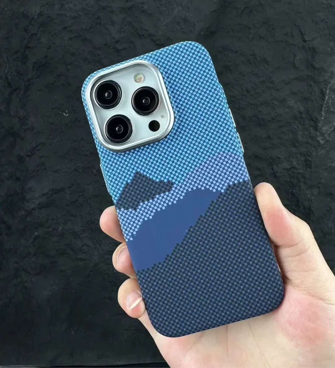 Mountain Horizon Carbon Fiber MagSafe iPhone Case Cover - Slim, Stylish & Protective - Creslia