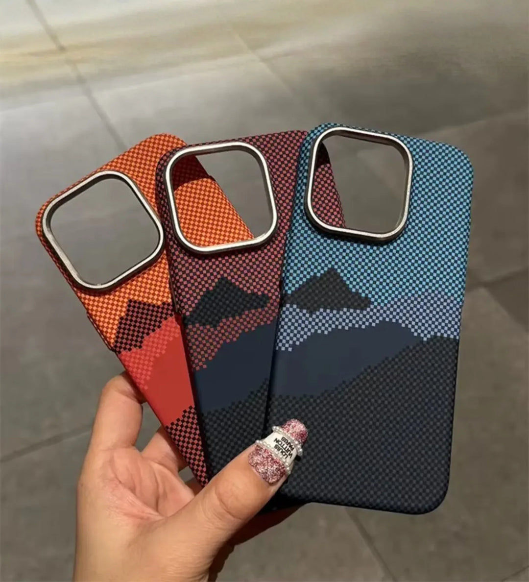 Mountain Horizon Carbon Fiber MagSafe iPhone Case Cover - Slim, Stylish & Protective - Creslia