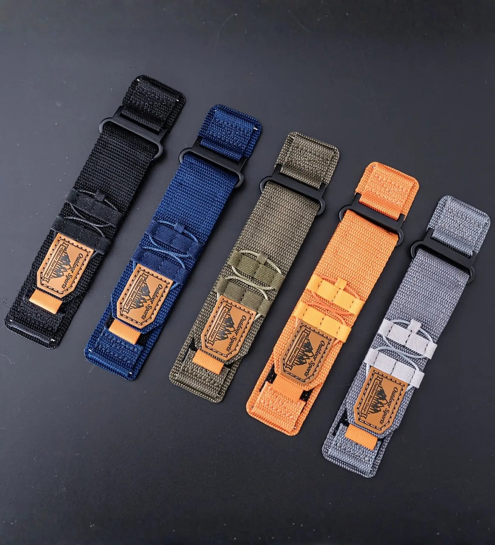 Breathable Woven Nylon Apple Watch Band - Navy Blue