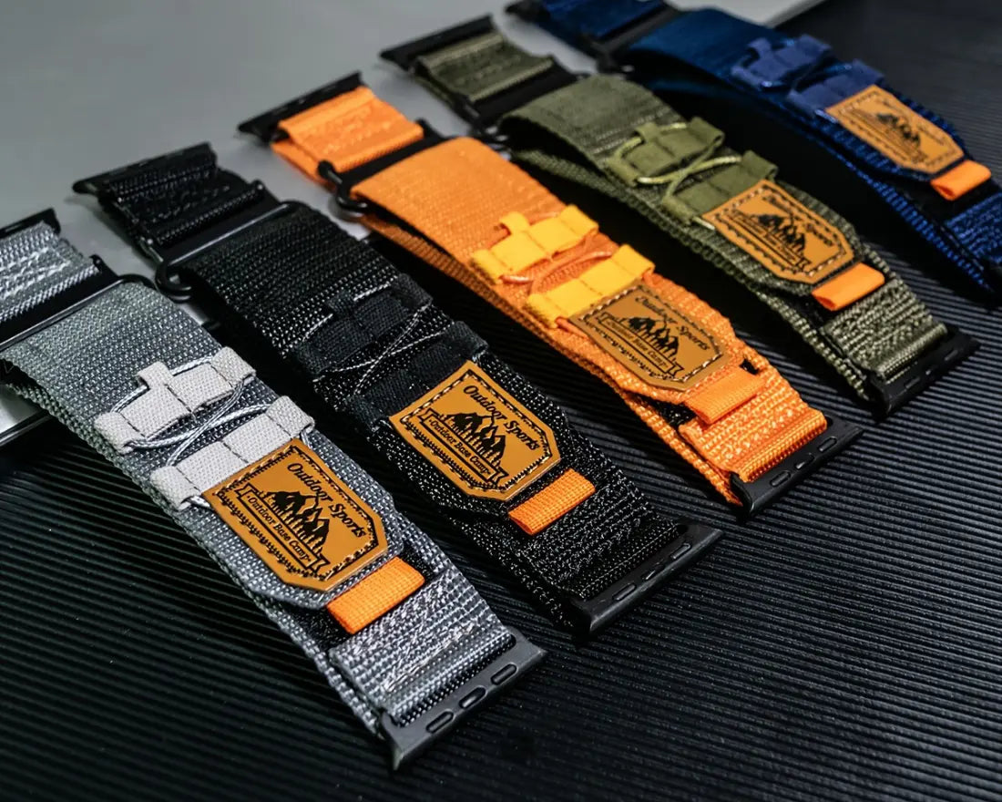 Breathable Woven Nylon Apple Watch Band - Navy Blue