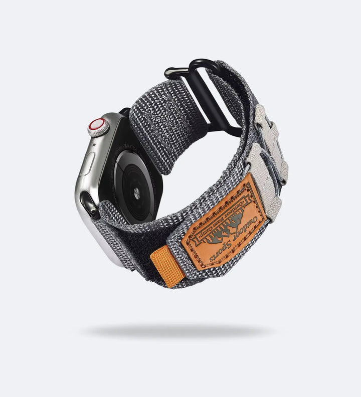 Breathable Woven Nylon Apple Watch Band - Grey - Creslia