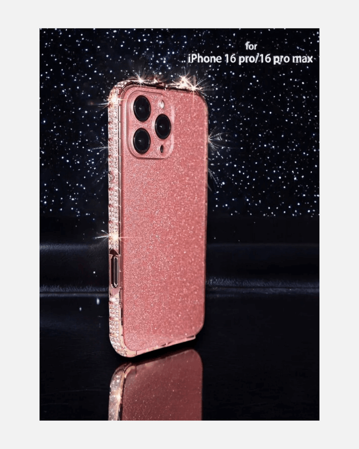 Luxury Diamond Glitter Case for iPhone 16 Pro & 16 Pro Max – Elegant Sparkle, Metal Frame & Camera Protection