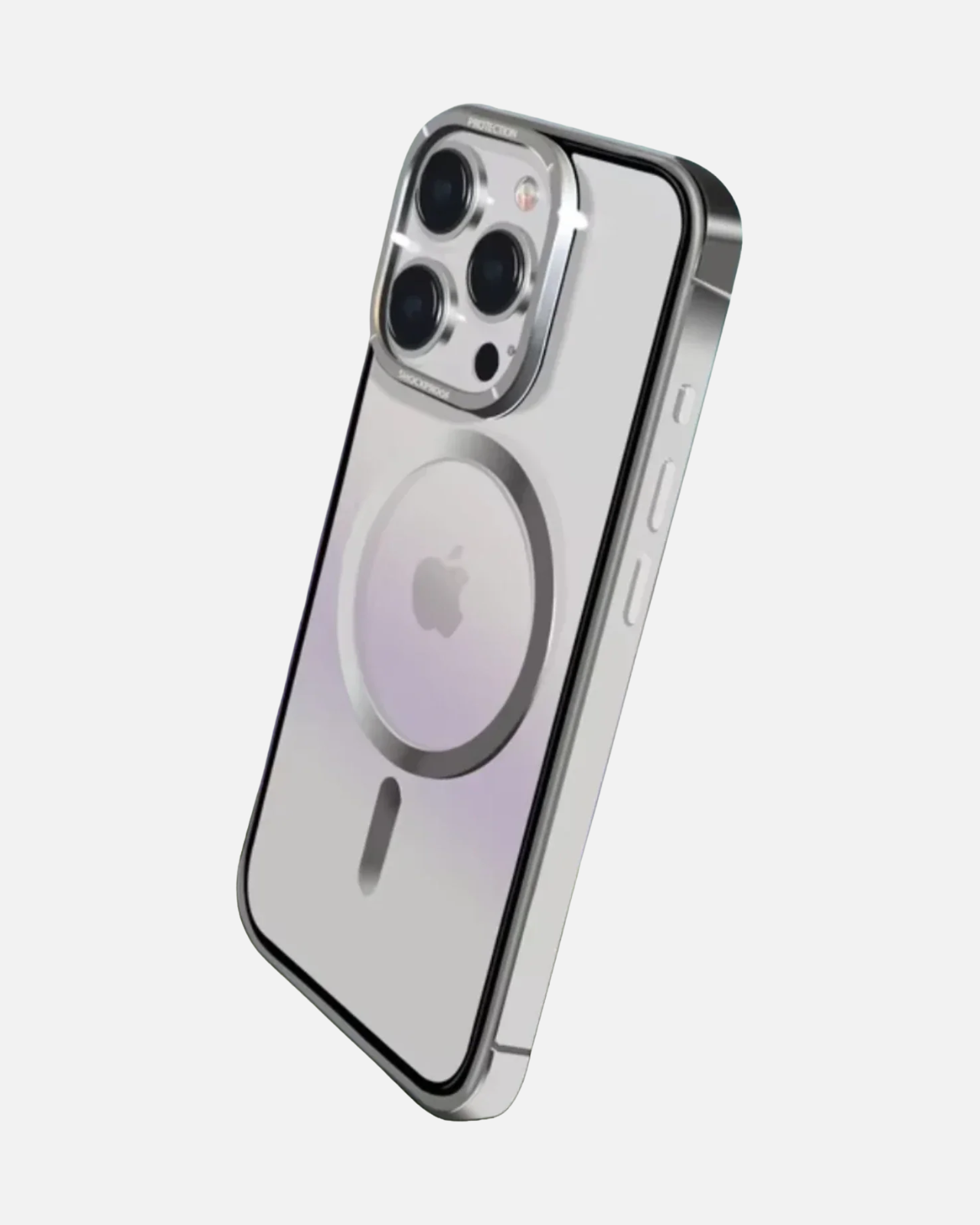 Stainless Steel MagSafe Case for iPhone 15 Pro & Pro Max – Clear Back & Metal Frame