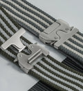 Parachute-Buckle Striped Nylon Apple Watch Band – Olive Green - Creslia