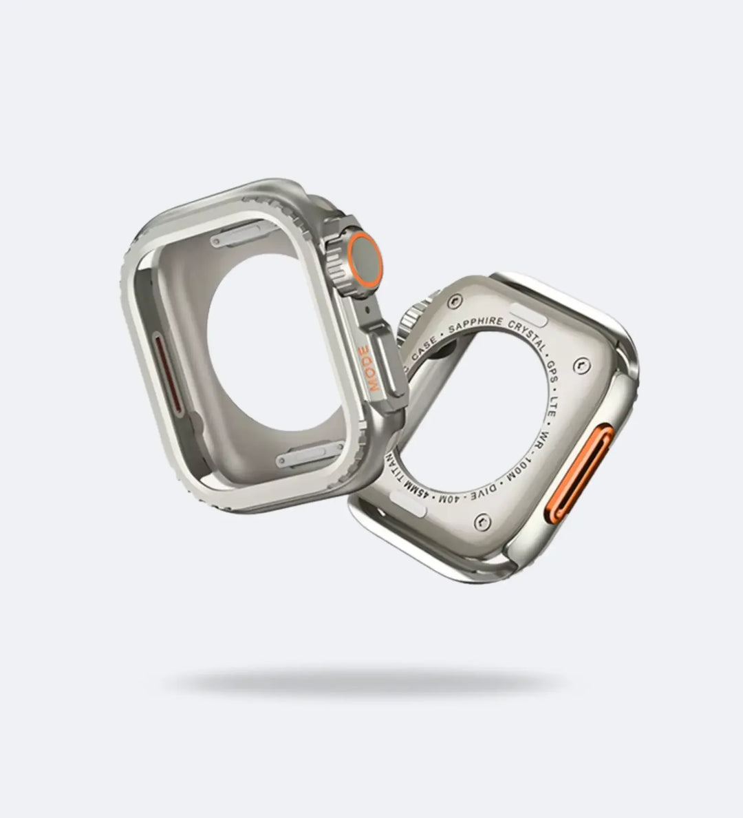 Apple Watch Ultra Converter Case Cover – Instantly Transform 44/45/46mm into Ultra Look - Natural Titanium - Creslia