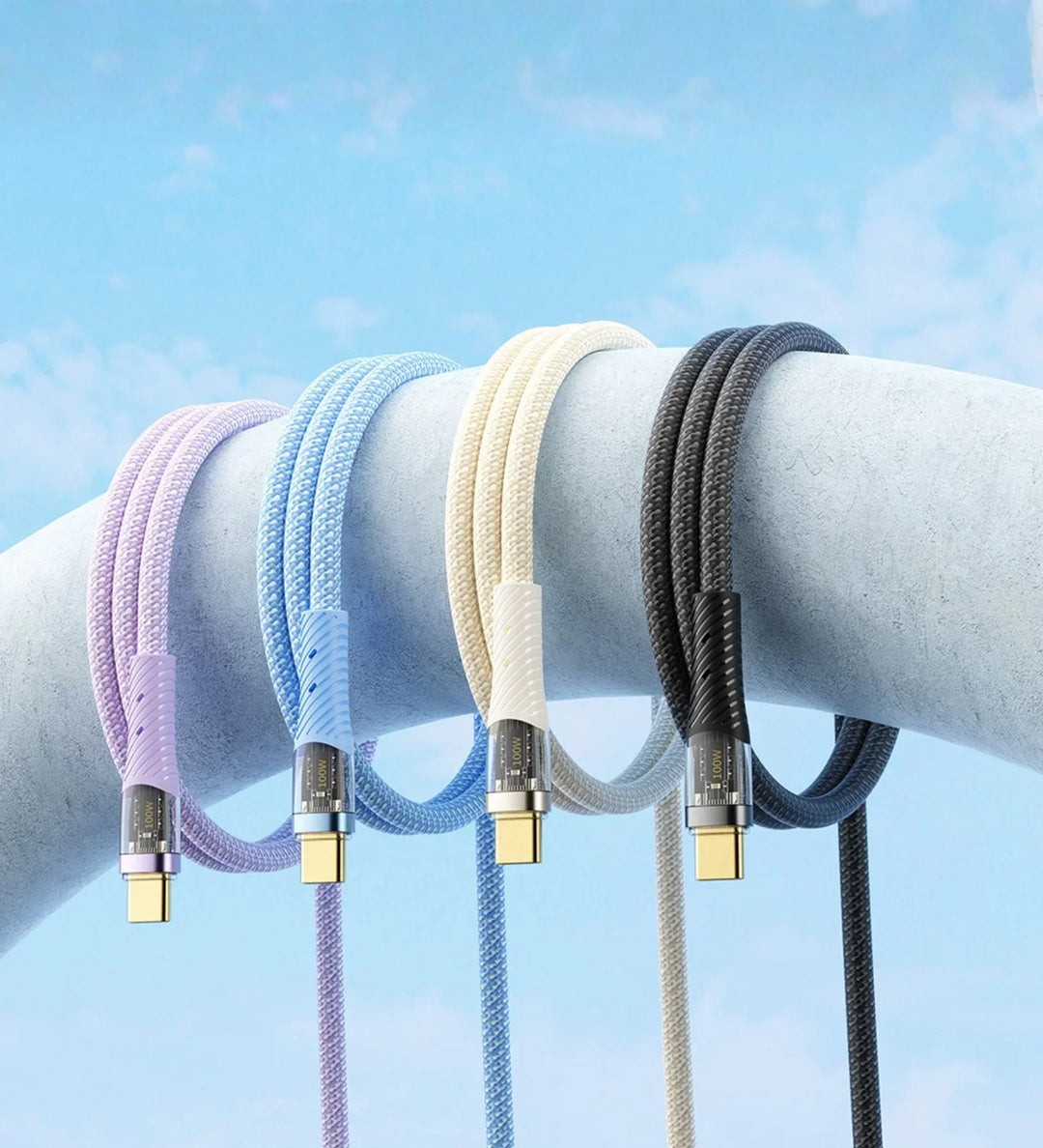 ROCK Z21 100W Transparent USB-C to USB-C Cable – Fast Charging & Data Transfer (1.2m) - Creslia