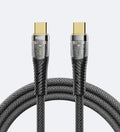 ROCK Z21 100W Transparent USB-C to USB-C Cable – Fast Charging & Data Transfer (1.2m) - Creslia
