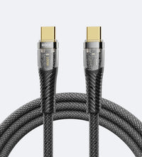ROCK Z21 100W Transparent USB-C to USB-C Cable – Fast Charging & Data Transfer (1.2m)
