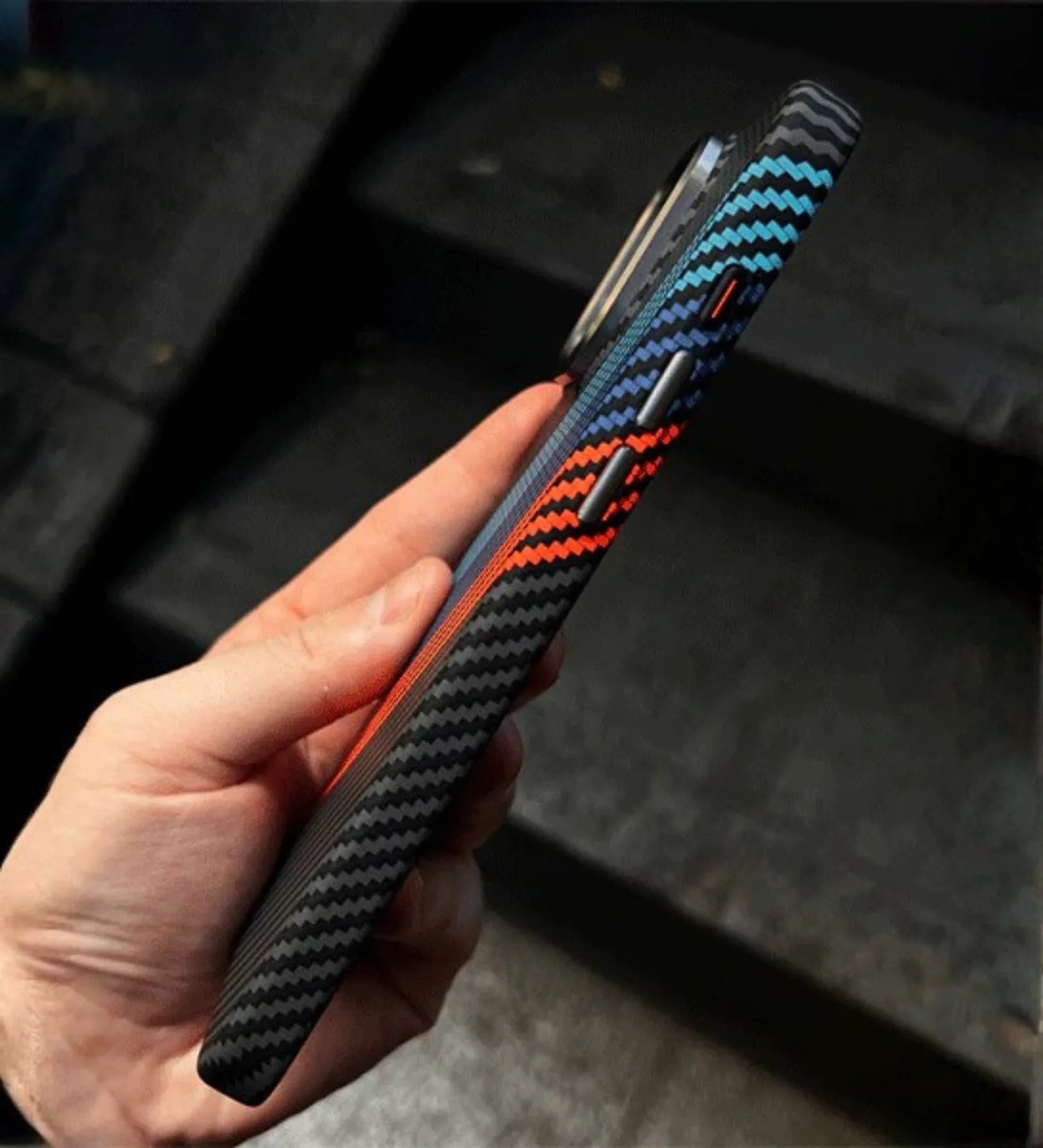 Racing Stripes Carbon Fiber MagSafe iPhone Case Cover - Slim, Stylish & Protective
