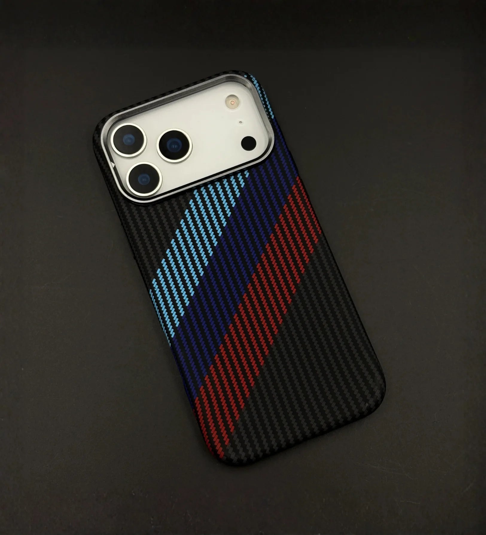 Racing Stripes Carbon Fiber MagSafe iPhone Case Cover - Slim, Stylish & Protective