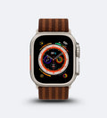 Parachute-Buckle Striped Nylon Apple Watch Band – Brown - Creslia