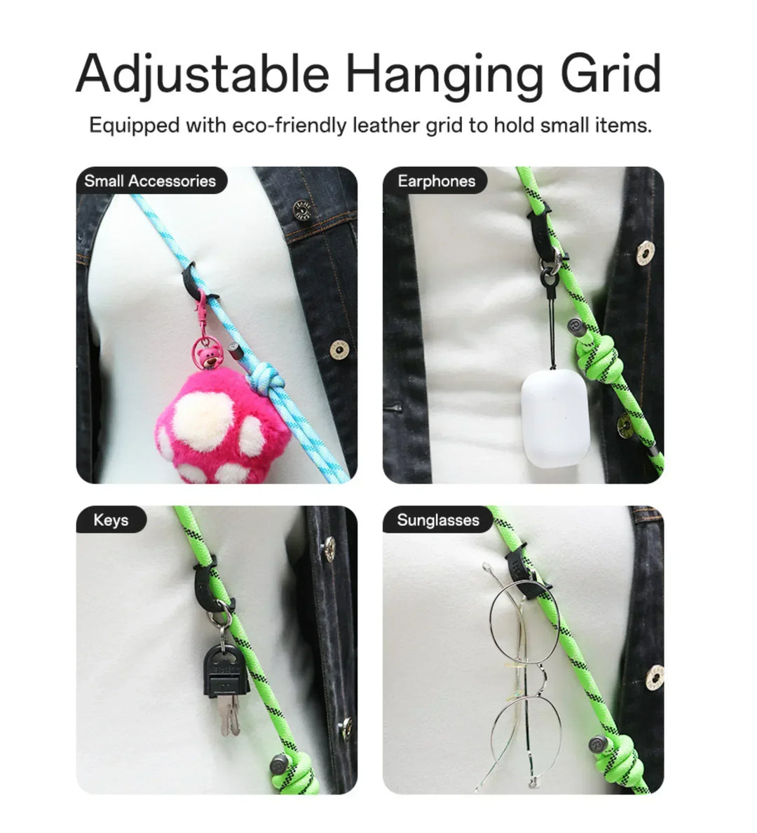 8mm Glow-in-the-Dark Phone Lanyard – Blue, Adjustable Neck & Wrist Strap for All Phones - Creslia