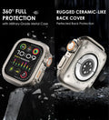 Apple Watch Ultra Converter Case Cover – Instantly Transform 44/45/46mm into Ultra Look - Natural Titanium - Creslia