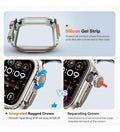 Apple Watch Ultra Converter Case Cover – Instantly Transform 44/45/46mm into Ultra Look - Natural Titanium - Creslia